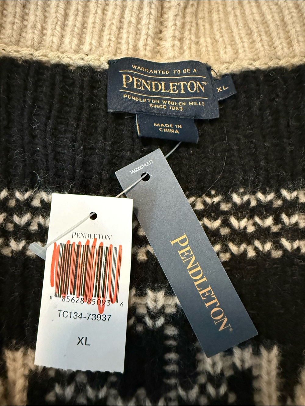 NWT Pendleton Women’s Lambswool Cable Cardigan - size XL - Picture 10 of 10